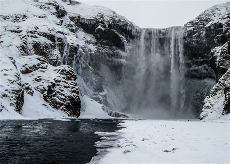 Skogafoss in Winter Iceland - Etsy