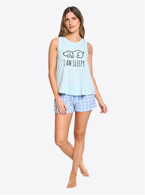 Ripley Short Short Recto Mujer Index Pijama Full Print