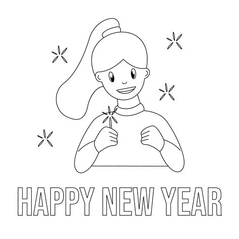 Free New Year's Eve Image Drawing - Download in Illustrator, PSD, EPS
