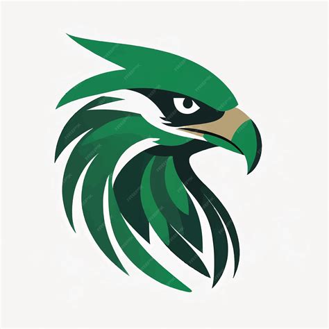 Premium Vector | Green and dark eagle logo on a white background