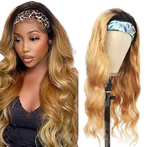Amazon Inch B Honey Blonde Headband Wig Human Hair Grade A Glueless Density