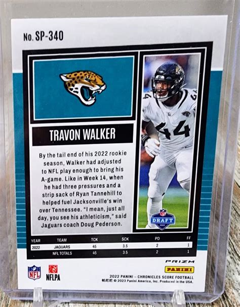 Panini Chronicles Sp Travon Walker Score Premium Rc Rookie