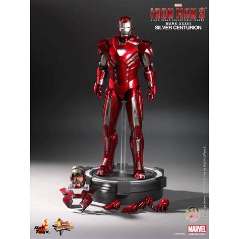Hot Toys MMS213 Iron Man 3 Mark XXXIII Silver Centurion Armor 1 6 Scale Collectible Figure