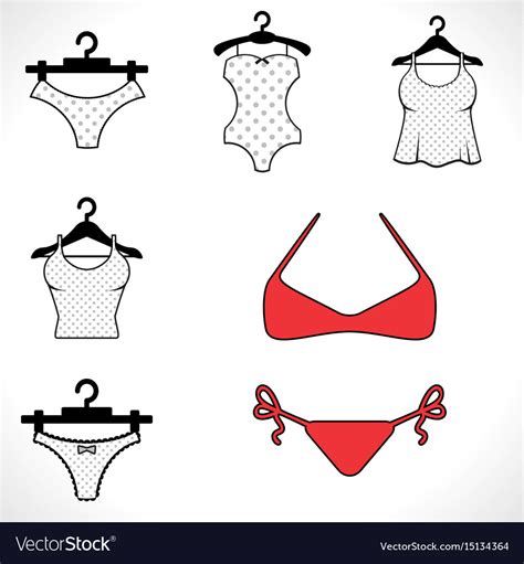 Swimsuits Or Bikini Icon Royalty Free Vector Image