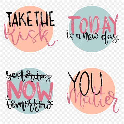 Motivation Stickers Set White Transparent, Cute Soft Pastel ...