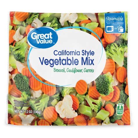 Great Value California Style Vegetable Mix 12 Oz Bag Frozen