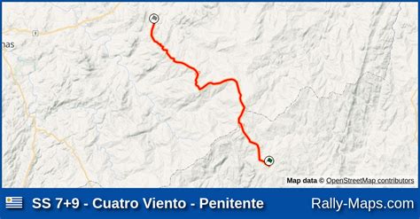 Ss Cuatro Viento Penitente Stage Map Rally Del Atl Ntico