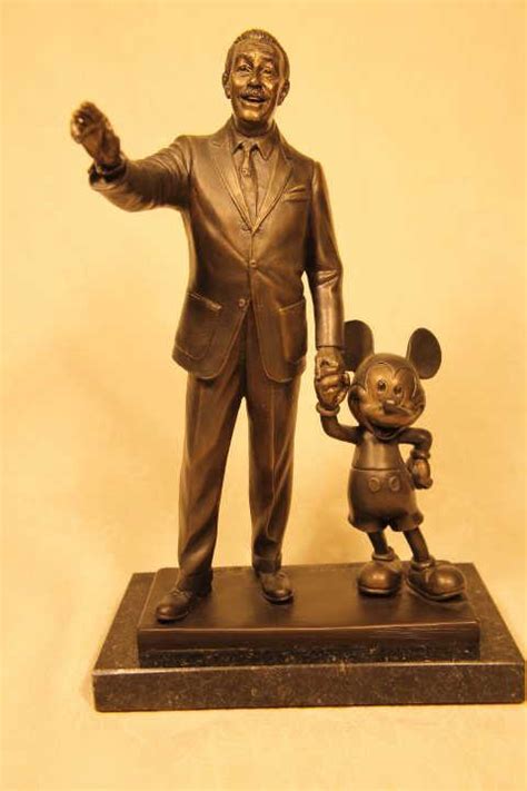 Disney Walt Disney & Mickey Mouse Bronze Statue