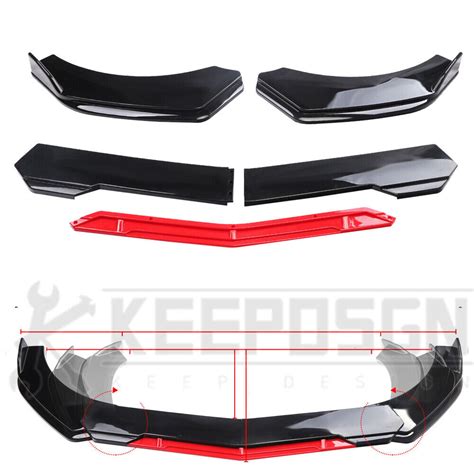 For Gmc Sierra Glossy Front Bumper Lip Splitter Spoiler Body Kit