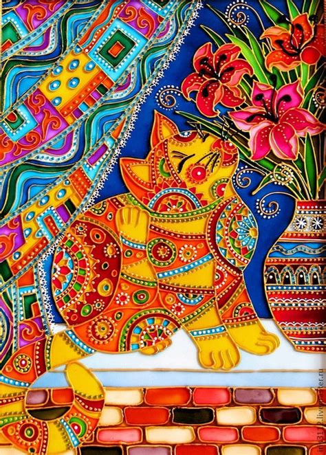 Витражные коты мастера Iris. Обсуждение на LiveInternet - Российский ...