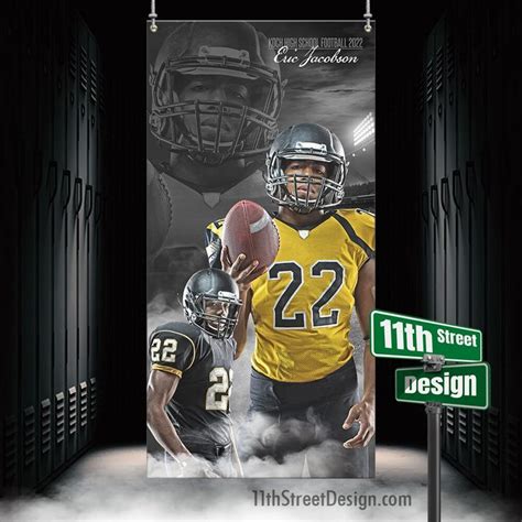 Custom-printed Vinyl Football Banner, Weatherproof High School Senior ...