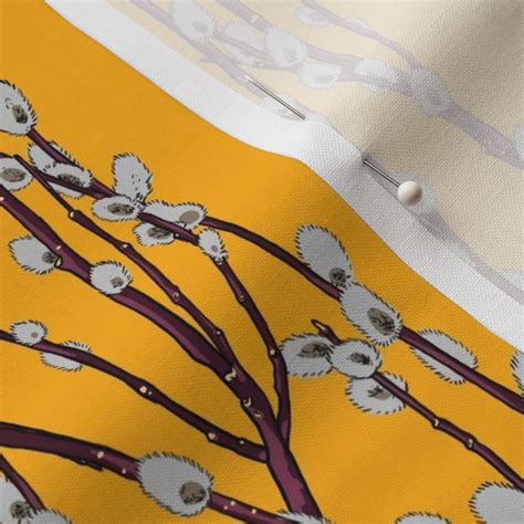 Pussy Willow Butternut Spoonflower