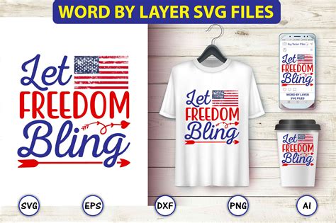 Let Freedom Bling Svg Vector Cut Files Graphic By ArtUnique24