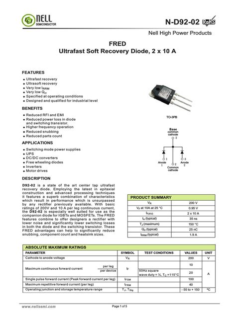 Datasheet D | Diode | Rectifier
