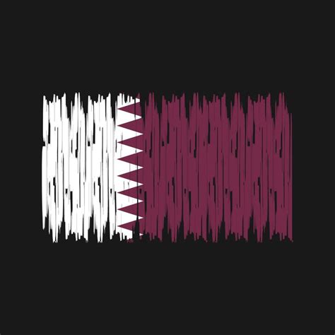 Qatar Flag Brush Strokes National Flag Vector Art At Vecteezy