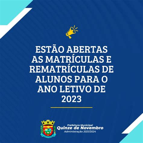 Matrículas E Rematrículas Para A Rede Municipal De Ensino E Transporte