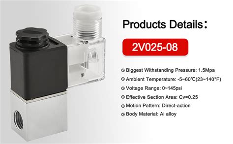 Heschen Elektrisches Pneumatisches Magnetventil 2V025-08 24VDC PT1/4 2/ ...