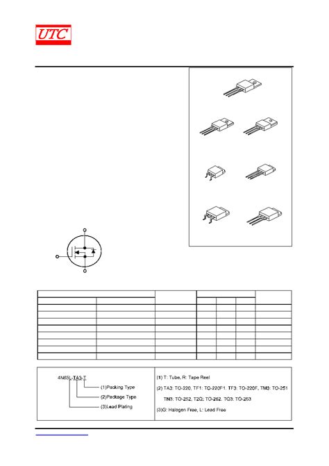 4N65 datasheet(1/8 Pages) UTC | 4 Amps, 650 Volts N-CHANNEL POWER MOSFET