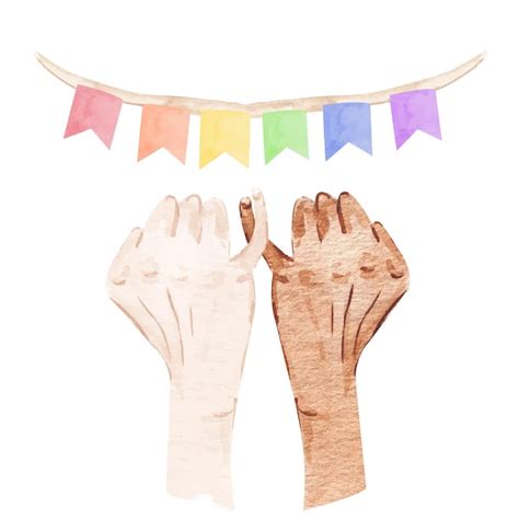 Premium Vector Lgbt Flag Banner Lgbtq Poster Lesbian Gay Bisexual Etc Symbol Watercolor