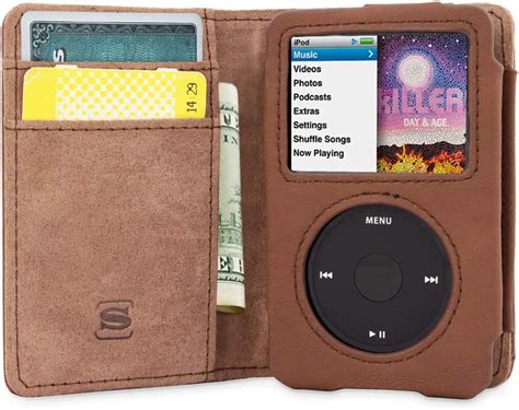 Snugg Ipod Classic Case Brown Leather Leather Flip Uk Electronics