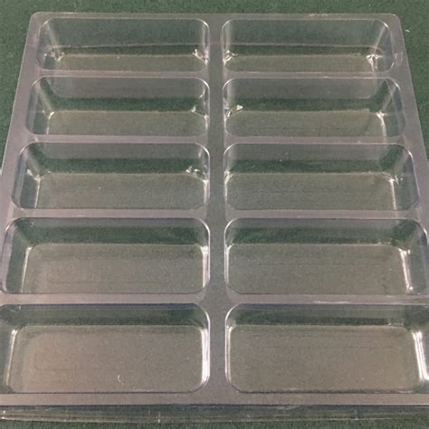 Rectangular And Square Cavity Clear Plastic Trays Ecp Plastic Trays