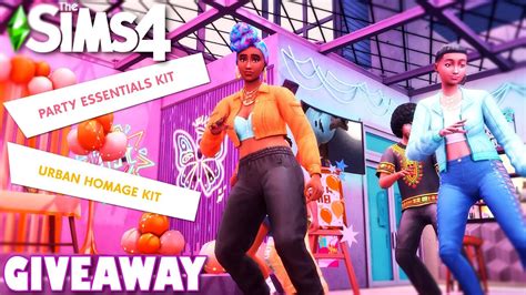 Giveaway Party Essentials And Urban Homage Kits The Sims 4 Speed