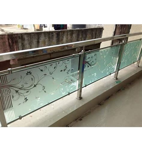 Stainless Steel Glass Balcony Railing For Home Material Grade 304 At