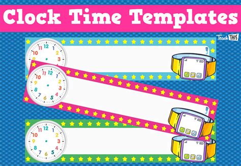 Clock Timetable Templates Printable Teacher Resources For Teachers