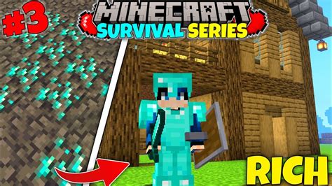 Minecraft Survival Series Ep 3 I Mined Diamonds And Made Diamond