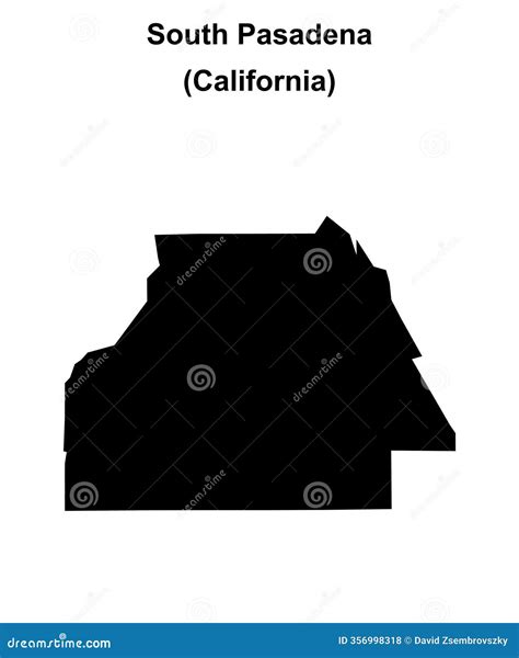 South Pasadena outline map stock illustration. Illustration of blank