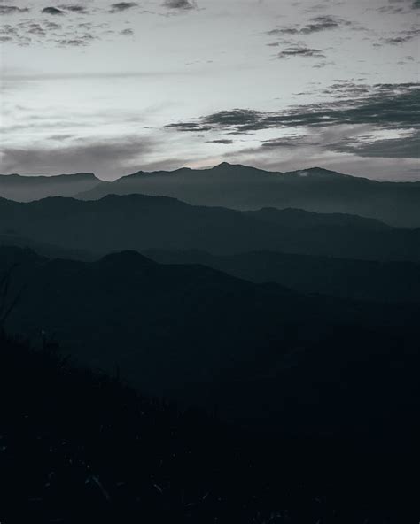 Mountains Fog Dusk Dark Landscape HD Phone Wallpaper Peakpx