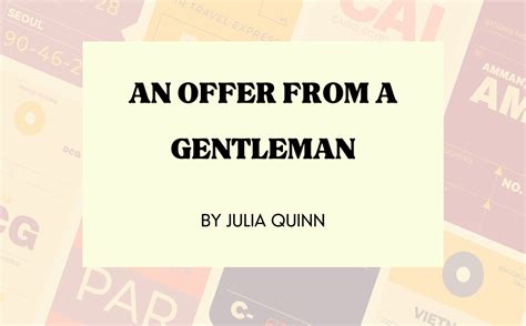 Book Review To An Offer From A Gentleman By Julia Quinn