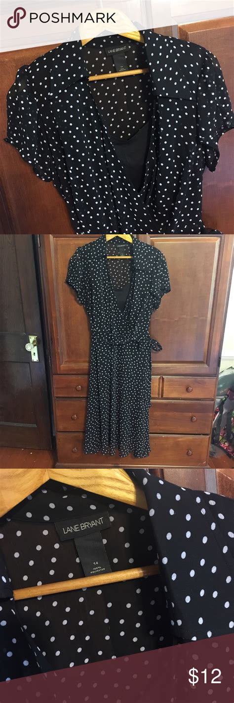 Lane Bryant Black White Polka Dot Dress White Polka Dot Dress