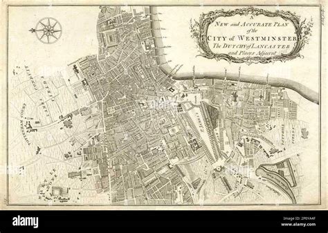 Map Of City Of Westminster 1755 By Benjamin Cole Stock Photo Alamy