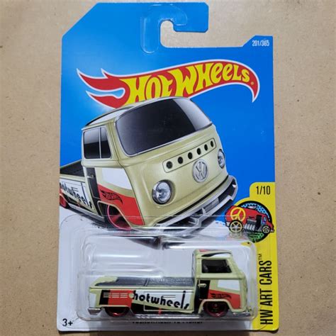 Jual HOT WHEELS KEMASAN KERUT TEKUK VOLKSWAGEN T2 PICKUP HW ART CARS CREAM Shopee