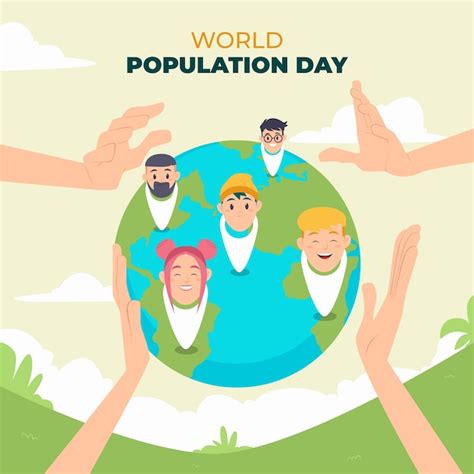 Premium Vector Flat World Population Day Illustration