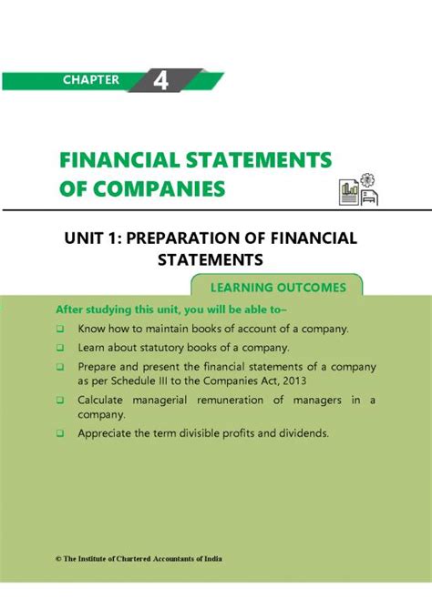 Companies Act Pdf Unit Preparation Of Financial Statements