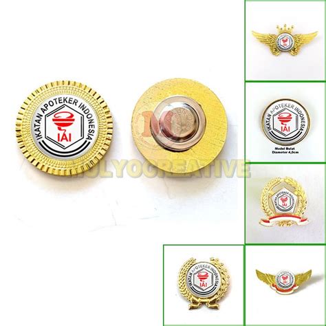 Jual Pin Iai Wing Bros Logo Ikatan Apoteker Indonesia Logam Kuningan