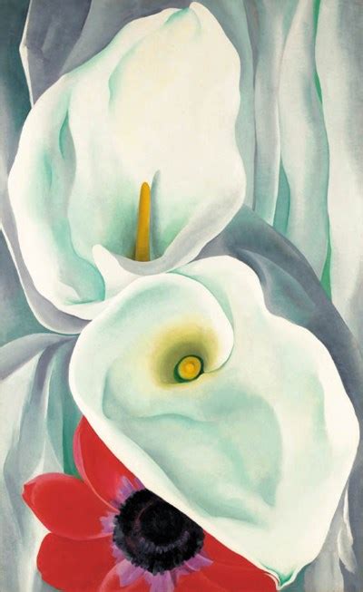 Georgia Okeeffe 1887 1986 Calla Lillies With Red Anenome Christies