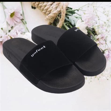 Dép quai ngang nam nữ quai nỉ chữ in sắc nét hàng XT YOFET hot Shopee Việt Nam