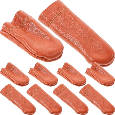 Pcs Leather Finger Cots Gloves Fingers Tips Guard Thimble Finger