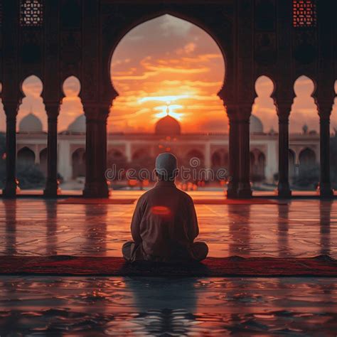 Finding solace in Ramadan. stock illustration. Illustration of ...