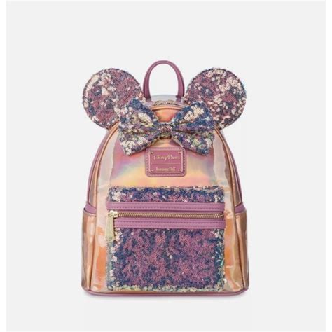 Loungefly Bags Minnie Mouse Earidescent Mini Backpack By Loungefly