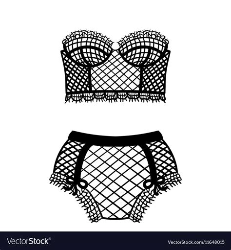 Hand Drawn Lingerie Panty And Bra Set Royalty Free Vector