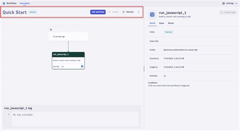 Run And Monitor Workflows Created In Dynatrace Workflows — Dynatrace Docs
