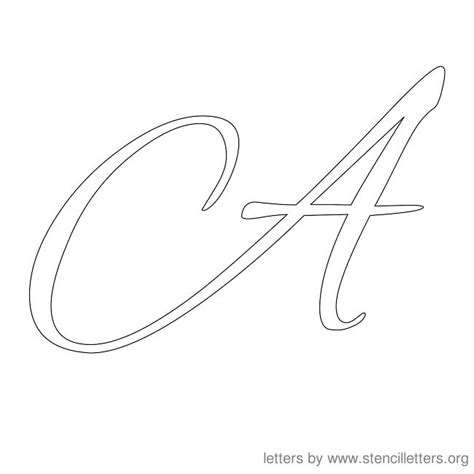 Cursive Stencil Letters Free Printable Alphabets - Stencil Letters Org