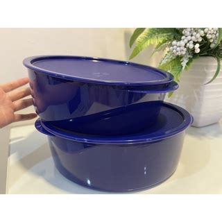 Tupperware Royale Blue One Touch Server L Pcs Shopee Malaysia