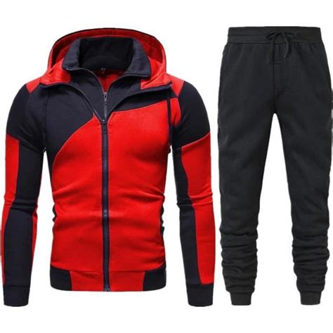 Tenue Sport Homme Décontracté Hooded Survetement Pas Cher Ensemble