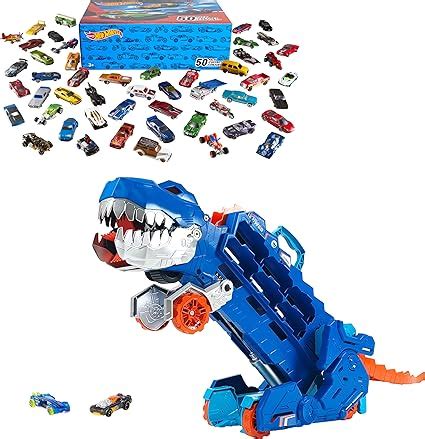 Amazon Hot Wheels City Ultimate Hauler Transforms Into Stomping T Rex With Race Track