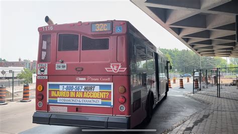 Ttc Route 32c Eglinton West Orion Bus Ride 1116 From Eglinton Stn To